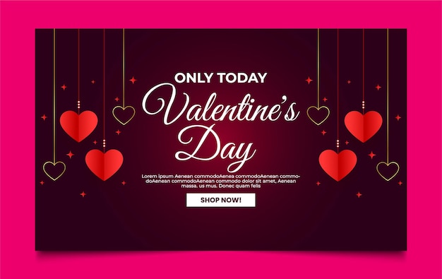 Vector valentines day banner design