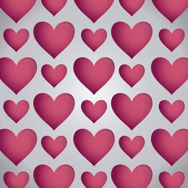 Vector valentines day card pattern