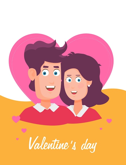 Valentines day card Vector illustration