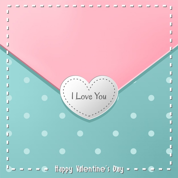 Vector valentines day card with heart