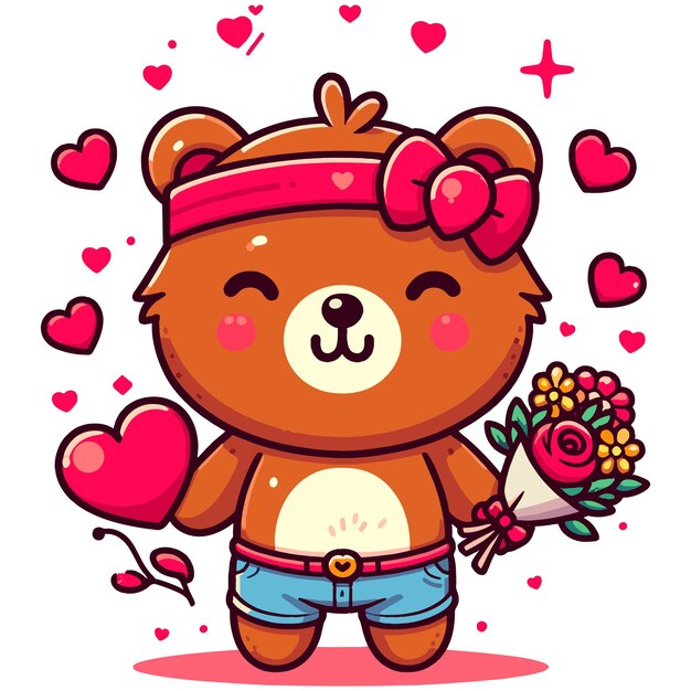 valentines day character adorable teddy bear