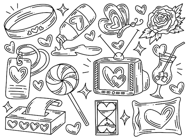 Valentines Day Clip Art Doodle