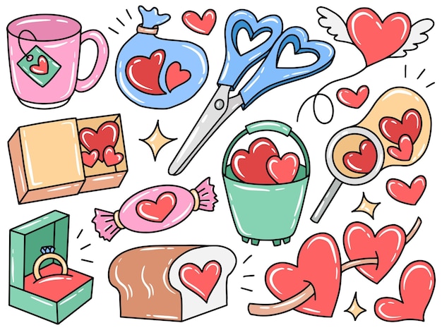 Valentines Day Clip Art Doodle