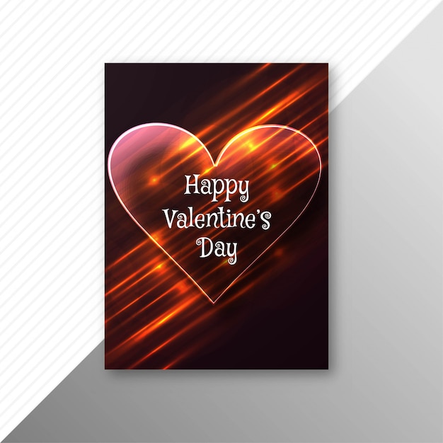 Valentines day colorful hearts card brochure design