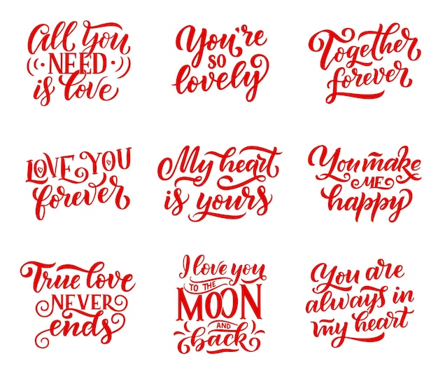 valentines day congratulation signs and lettering
