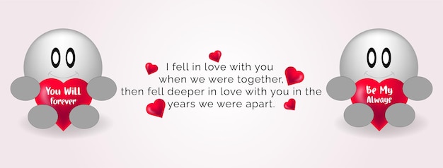 Valentines day Couple Love Quote Free Vector Design