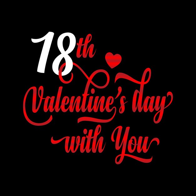 Vector valentines day creative typography design vector