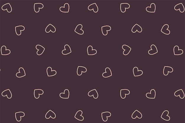 Valentines day cute simple hearts pattern banner design