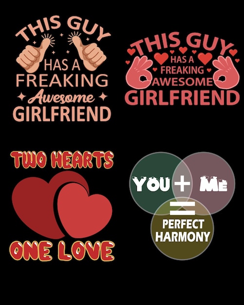 Vector valentines day design bundle