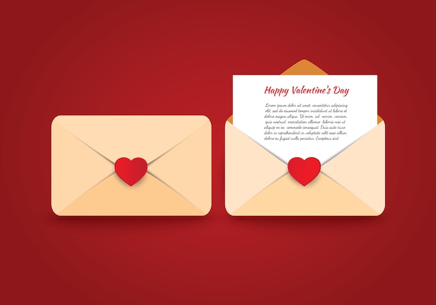 Valentines Day Envelope Mail