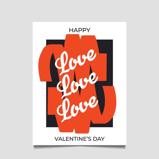 Vector valentines day flyer template design