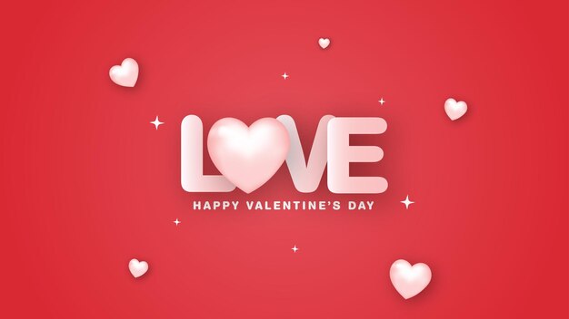 Valentines day greeting banner background