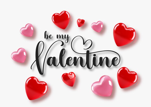 Valentines Day Greeting card Vector Illustration