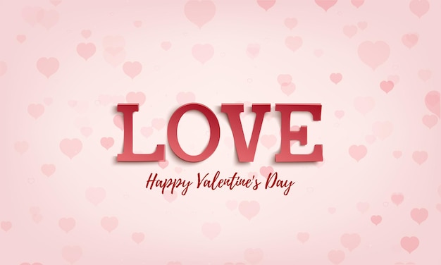 Valentines Day greeting card with lettering
