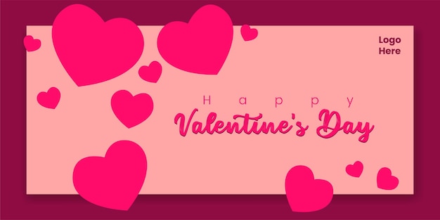 Vector valentines day greeting with love hearts 2