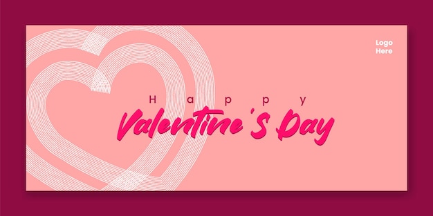 Vector valentines day greeting with love hearts 3