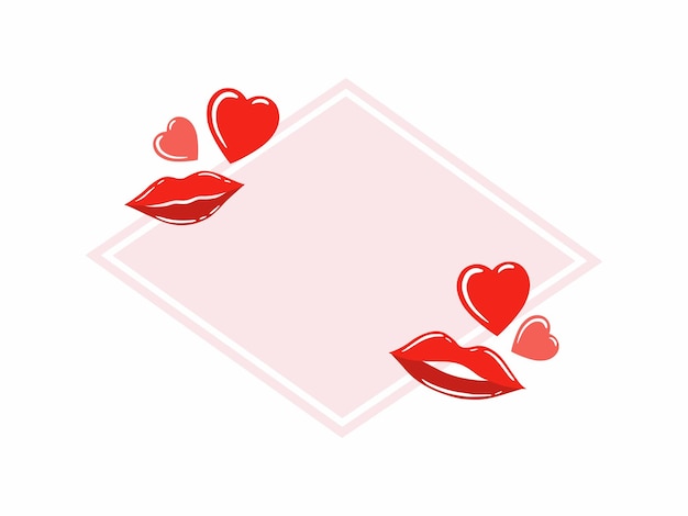 Vector valentines day heart background illustration