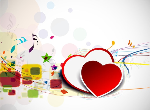 Valentines day Heart Background Vector Illustration