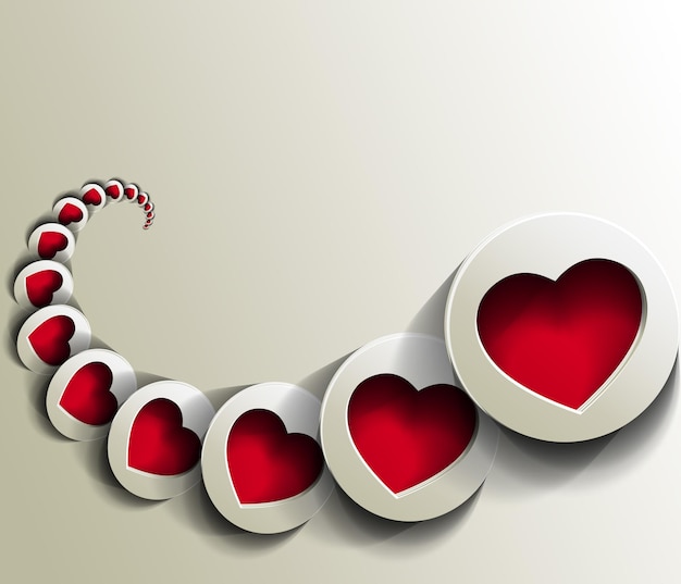 Valentines day Heart Background Vector Illustration