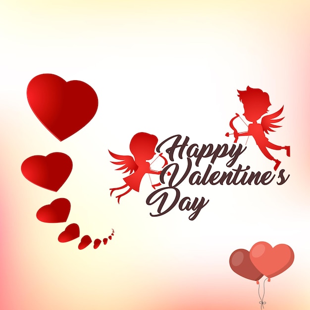 Valentines Day Heart Background Vector Illustration