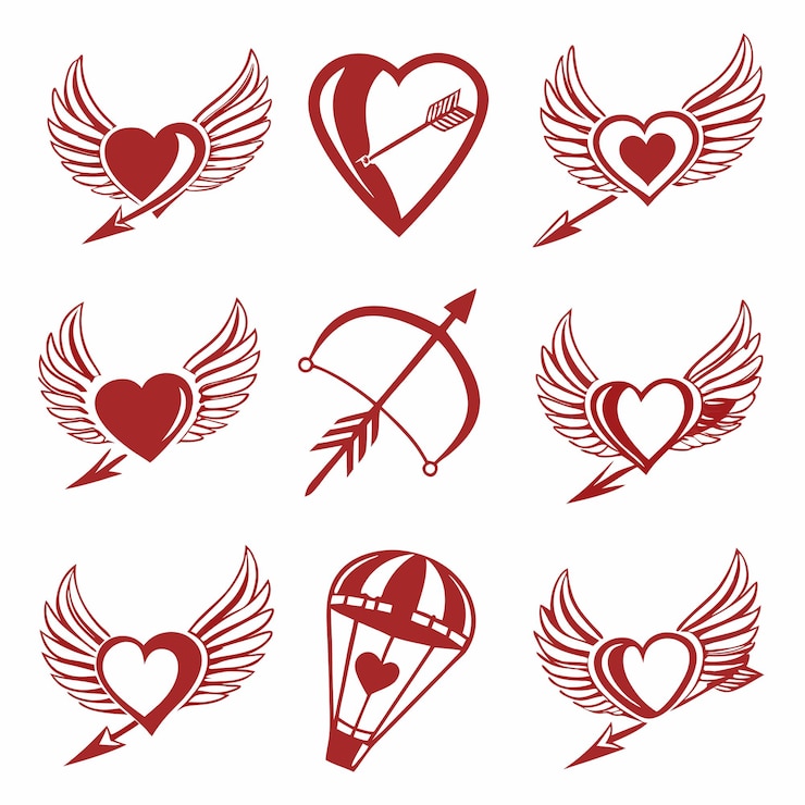 Vector valentines day heart icons