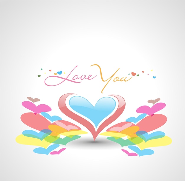 Valentines day Heart Logo Design Vector Illustration