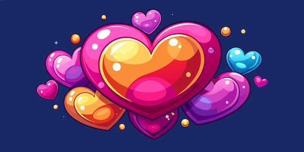 Valentines day heart shape vector artowork