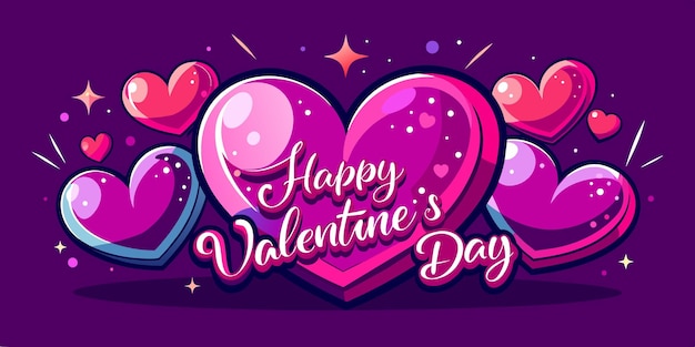 Valentines day heart shape vector artowork