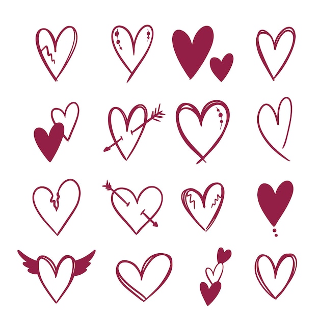 Clipart dei cuori di san valentino