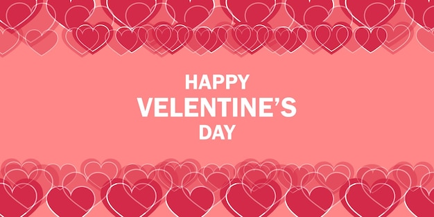 Vector valentines day hearts frame background