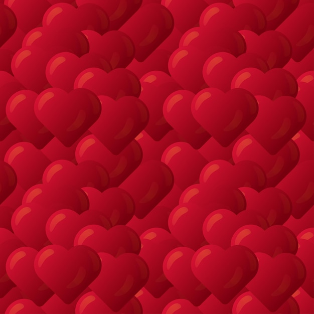 Valentines Day heartshaped balloons seamless pattern