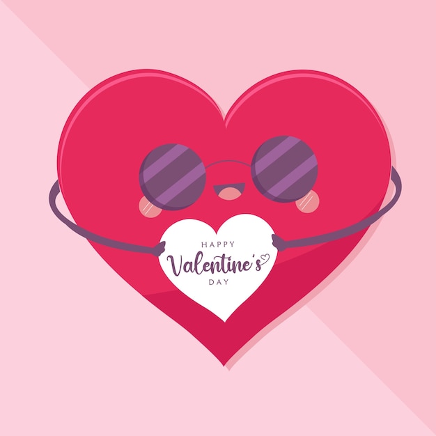 Vector valentines day illustration heart icons free vector