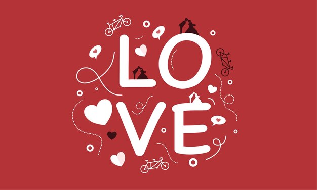 valentines day illustration vector background design for romantic couple in valentines day