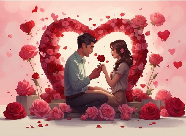 иллюстрация дня святого Валентина