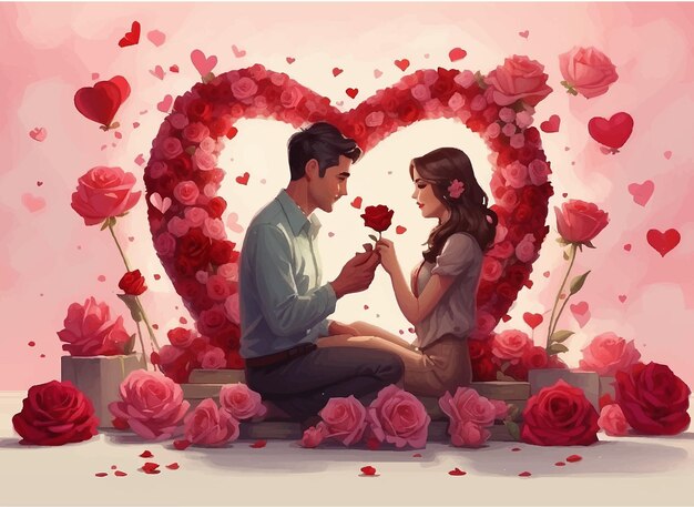 Illustrazione del giorno di san valentino