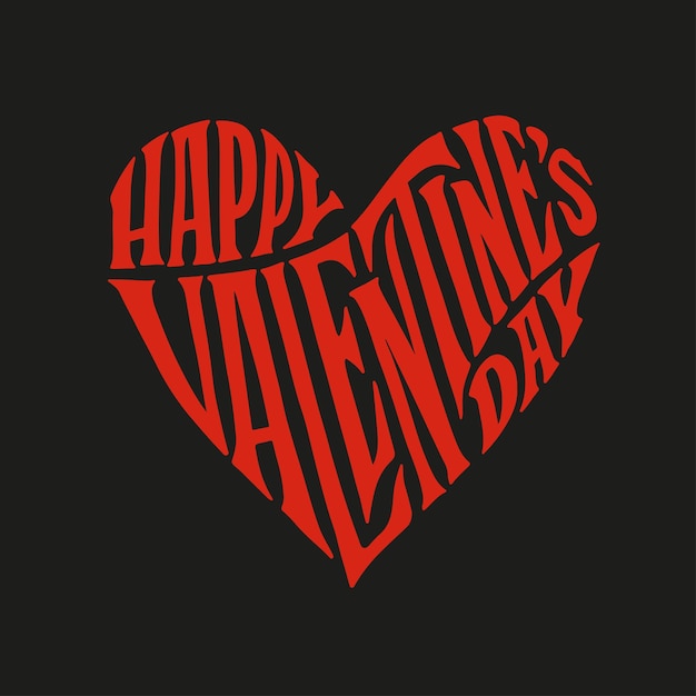 Vector valentines day lettering background vintage vector illustration