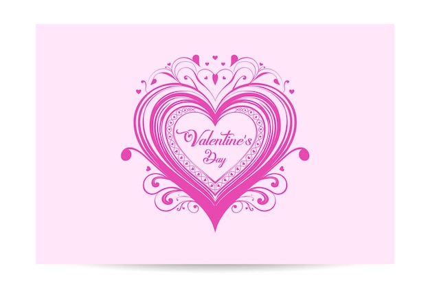 Vector valentines day lettering in a pink floral love vector