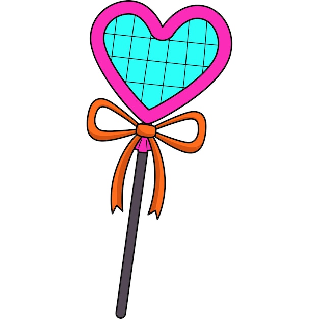 Valentines Day Lollipop Heart Cartoon Clipart