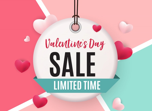 Valentines Day Love and Feelings Sale banner Design.