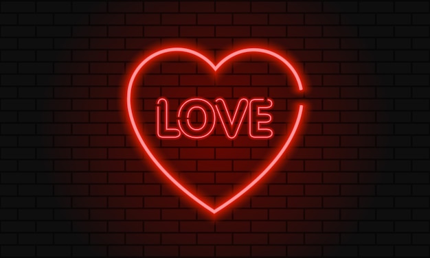 Valentines day love neon.