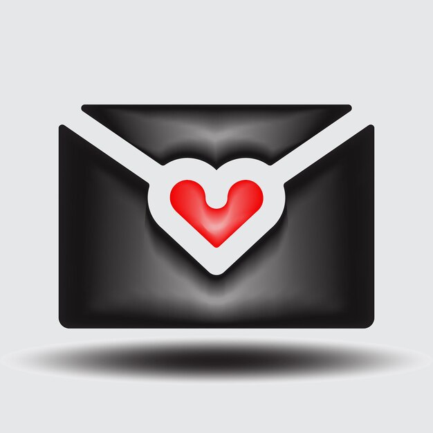Valentines day love symbol 3d hearts rotation Realistic romantic emoji