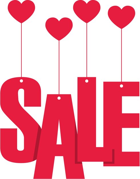 Valentines day offer sale vector