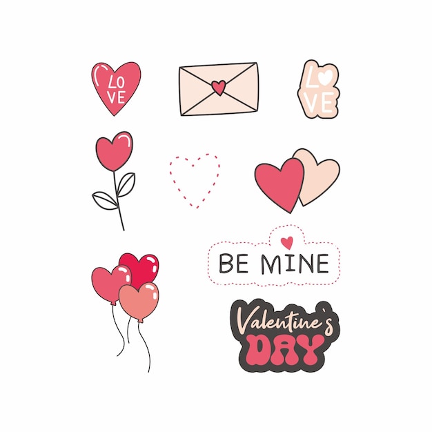 Vector valentines day ornament design