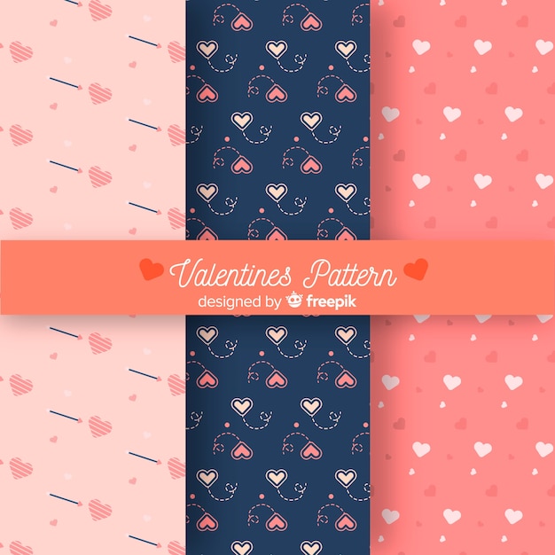 Valentines day pattern collection