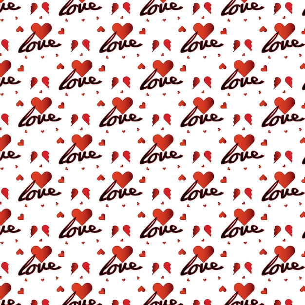 Vettore collezione di design pattern di san valentino