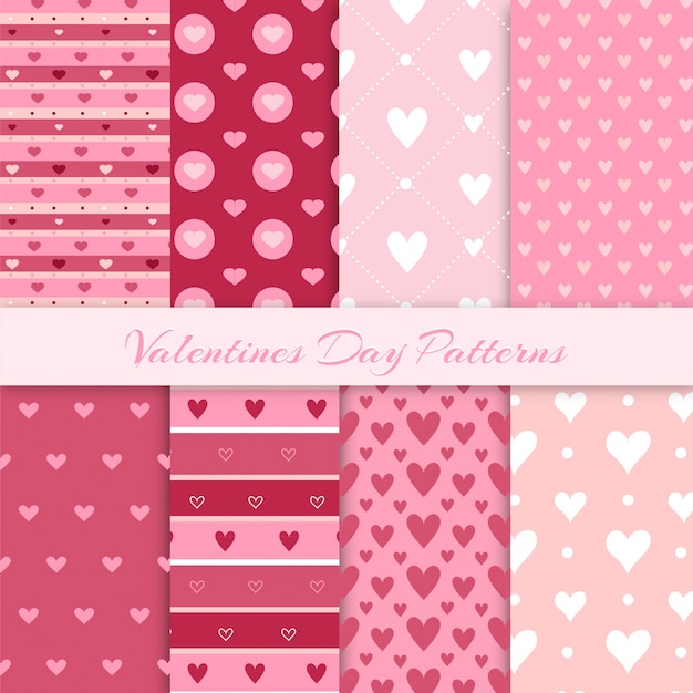 Valentines Day patterns set