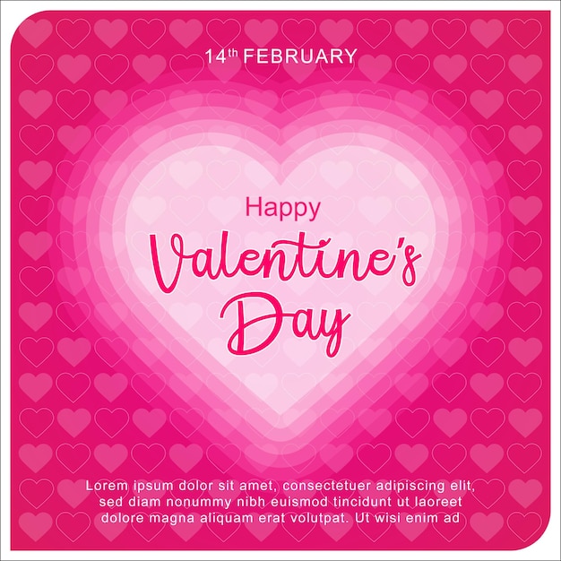 Vector valentines day pink hearts