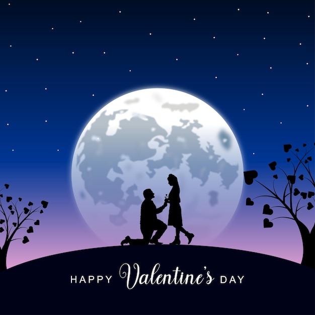 Valentines Day poster vector Happy Valentines Day social media post with hearts for Valentines Day