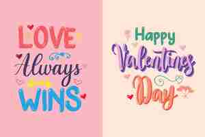 Vector valentines day romantic lettering