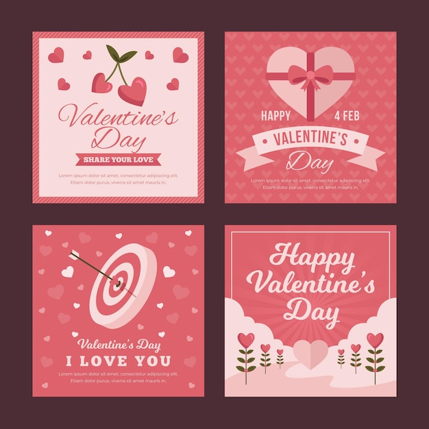 Valentines day sale instagram post collection